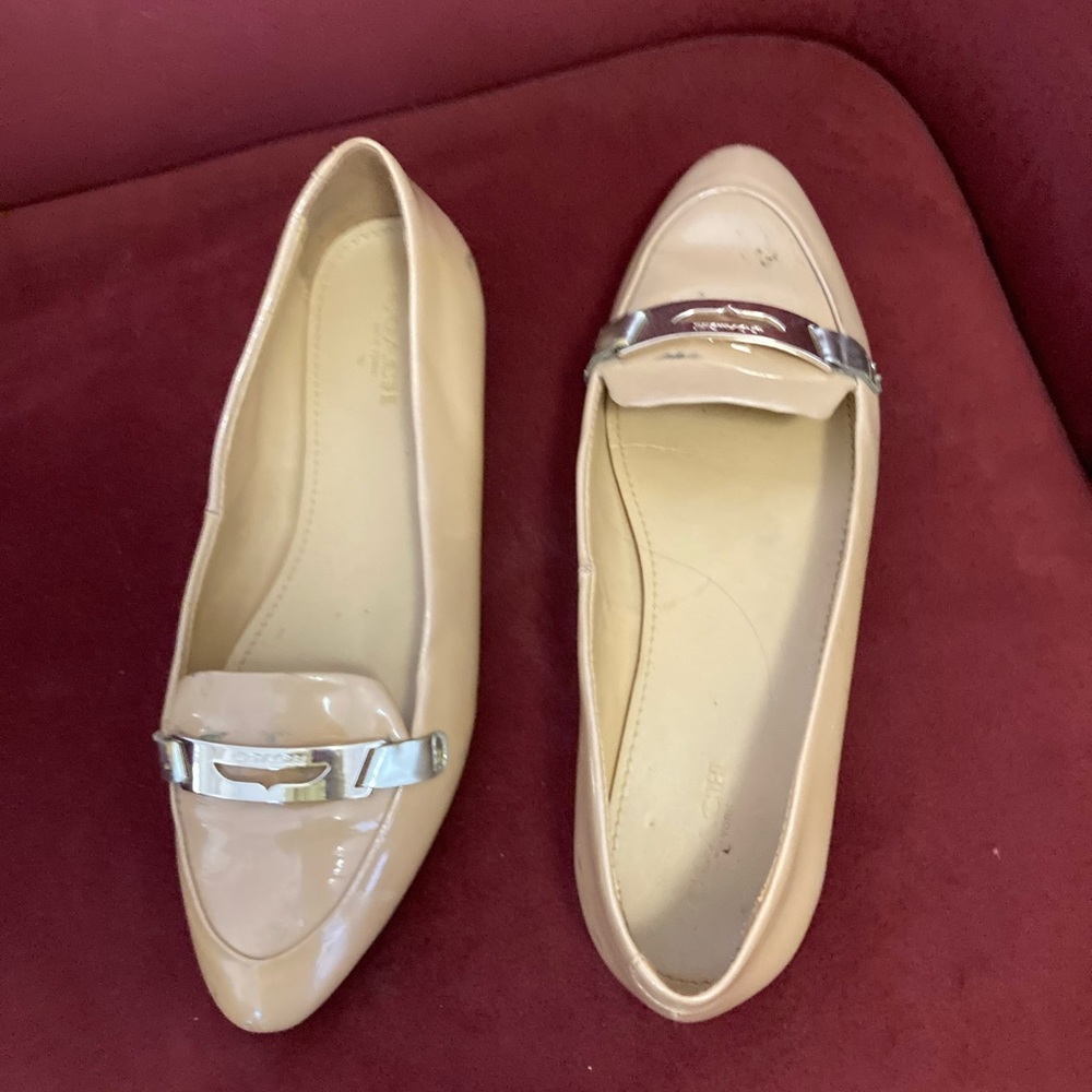 Coach driving loafers - patent leather used